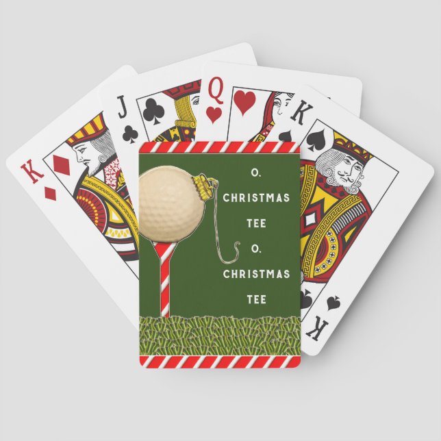 Baraja De Cartas Relleno de calcetín de golf de Navidad (Reverso)