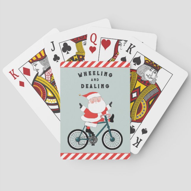 Baraja De Cartas Relleno de calcetín de Navidad para ciclista (Reverso)