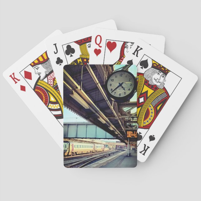 Baraja De Cartas Reloj, en la estación (Reverso)