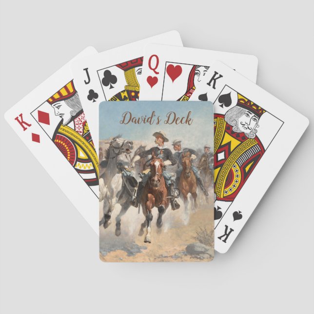 Baraja De Cartas Remington Cowboy Southwestern Jugador de tarjetas  (Reverso)