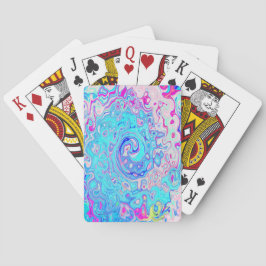 Baraja De Cartas Remolino azul huevo de Robin abstracto retro genia