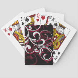 Baraja De Cartas Remolinos rojos y blancos