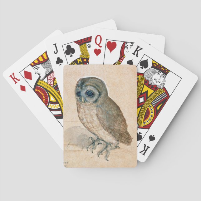 Baraja De Cartas RENAISSANTE DIBUJOS ANIMALES / EL OWL de Durer (Reverso)