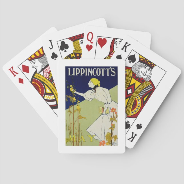 Baraja De Cartas Reproducción de un poster anunciando "Lippincott's (Reverso)
