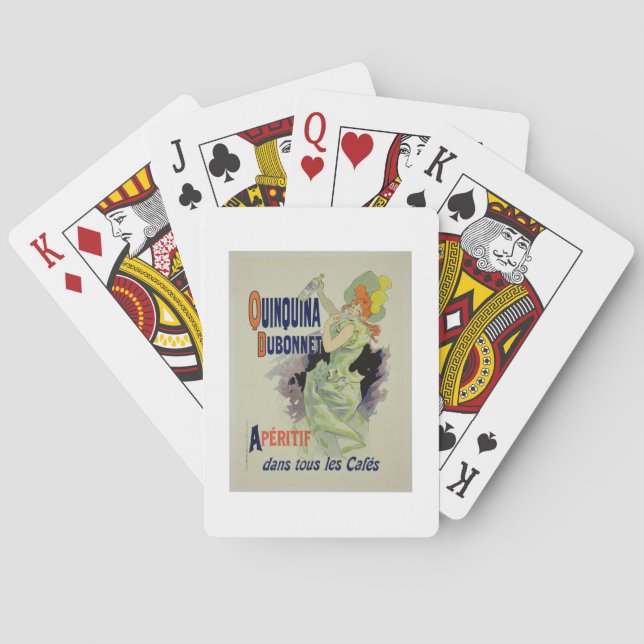 Baraja De Cartas Reproducción de una publicidad poster 'Quinquina D (Reverso)
