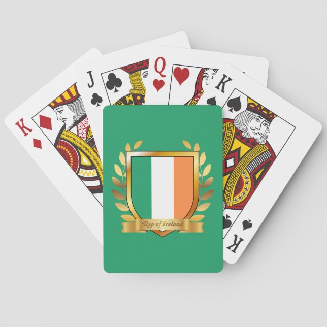 Baraja De Cartas Republic of Ireland Flag Shield (Reverso)