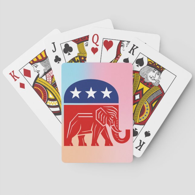 Baraja De Cartas Republican Elephant Political Playing Cards (Reverso)