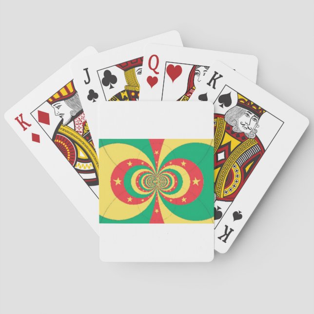 Baraja De Cartas République du Cameroun, estrella de cinco puntas (Reverso)
