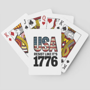 Baraja De Cartas Resista como si fueran 1776 soldados patrióticos E