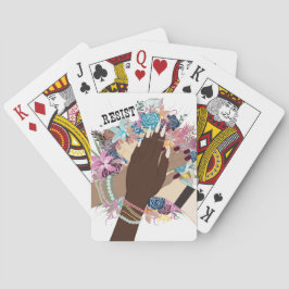 Baraja De Cartas Resistir juntos - Floral Feminist Activism Art