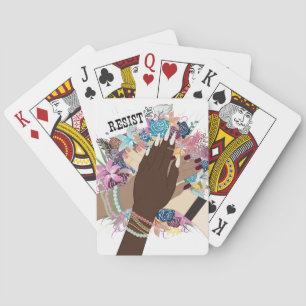 Baraja De Cartas Resistir juntos - Floral Feminist Activism Art
