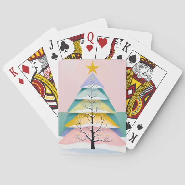 Baraja De Cartas Resplandor Pastel de Invierno (Reverso)