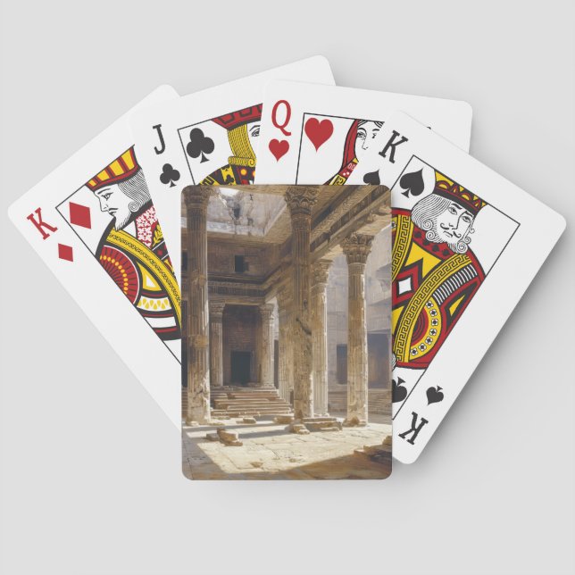 Baraja De Cartas Restos de un templo griego antiguo (Reverso)