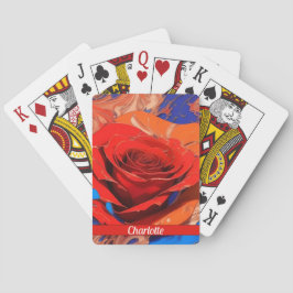 Baraja De Cartas Resumen artístico Rosa de mármol