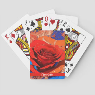 Baraja De Cartas Resumen artístico Rosa de mármol