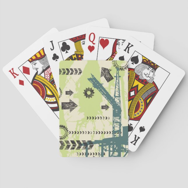 Baraja De Cartas Resumen de antecedentes de alta tecnología (Reverso)