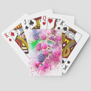 Baraja De Cartas resumen de arte de frutos de moras