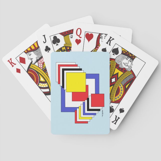 Baraja De Cartas Resumen de cuadrados (Reverso)