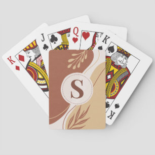 Baraja De Cartas Resumen de formas irregulares con colores de tierr
