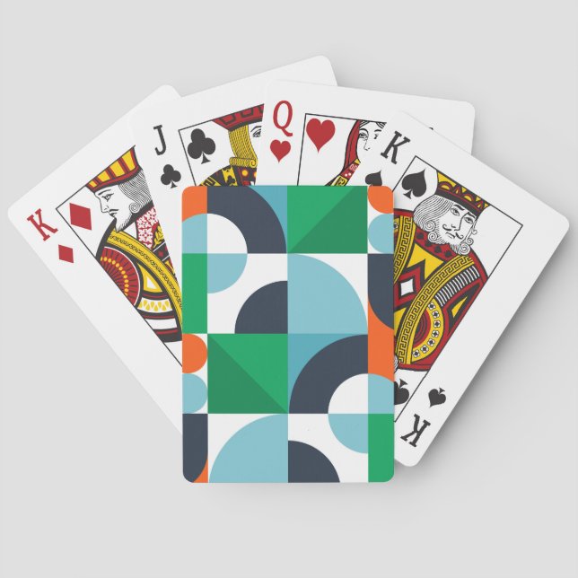 Baraja De Cartas Resumen de formas y formas simples (Reverso)