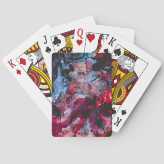 Baraja De Cartas Resumen de Geode Crystal Agate Rojo