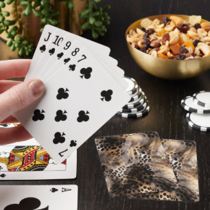 Baraja De Cartas Resumen de la impresión de animales leopardos