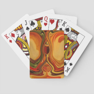 Baraja De Cartas Resumen de la impresión de arte de giro de tono de