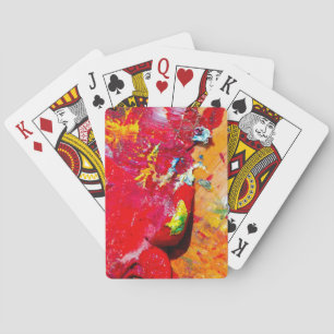 Baraja De Cartas Resumen de la paleta alegre del artista