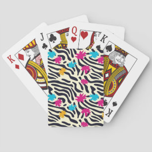 Baraja De Cartas Resumen de las bandas de cebra con pinta de hoja