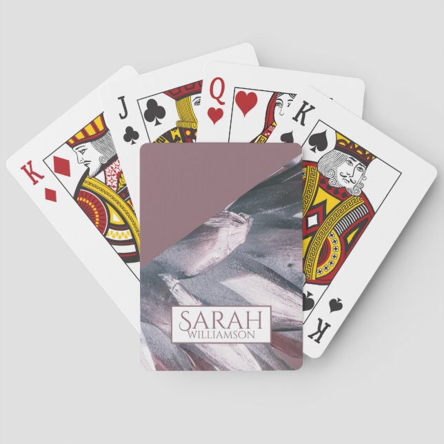 Baraja De Cartas Resumen de las espigas de piña plateadas único (Reverso)