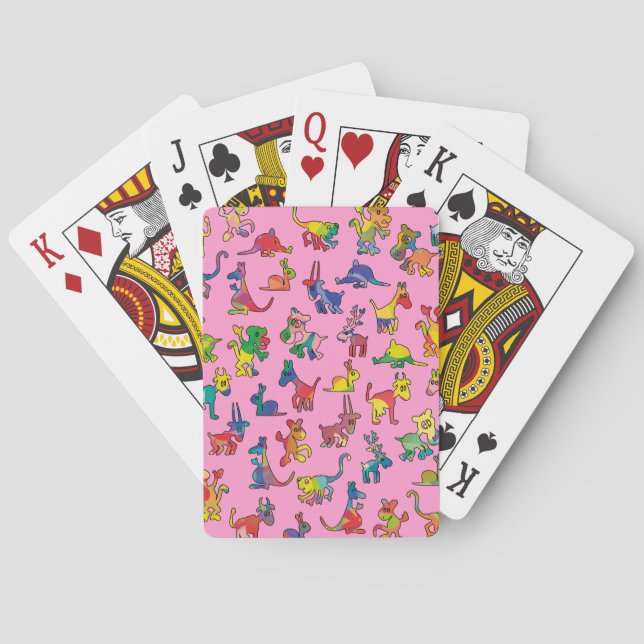 Baraja De Cartas Resumen de mosaicos de patrones de animales (Reverso)