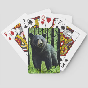 Baraja De Cartas Resumen de oso negro rústico salvaje