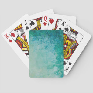 Baraja De Cartas Resumen De Pintura Azul, Verde Y Negro