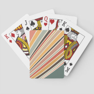 Baraja De Cartas Resumen de rayas de estilo retro diagonal