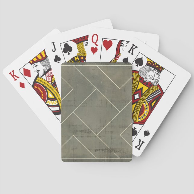 Baraja De Cartas Resumen del diseño azul con formas geométricas (Reverso)