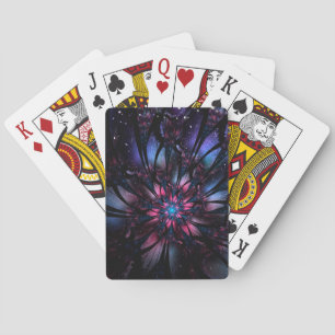 Baraja De Cartas Resumen del diseño de flor fractal.