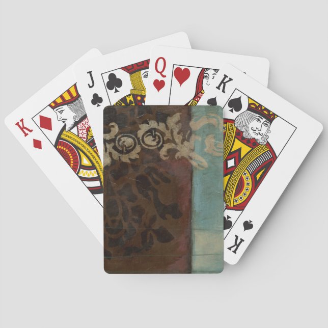 Baraja De Cartas Resumen del tapiz de Damask de Jennifer Goldberger (Reverso)