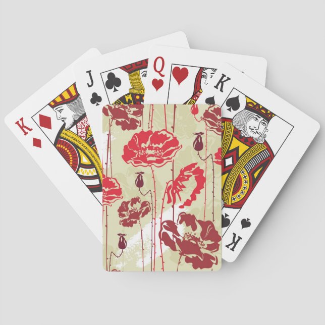 Baraja De Cartas Resumen Elegancia patrón floral 2 (Reverso)