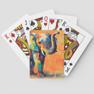Baraja De Cartas Resumen feliz elefante arcoiris