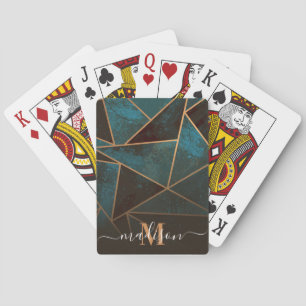 Baraja De Cartas Resumen geométrico de mármol