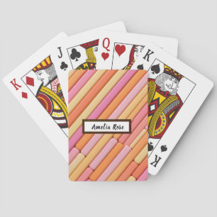 Baraja De Cartas Resumen geométrico Pastel personalizado