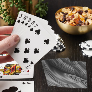 Baraja De Cartas Resumen Gris monocromo