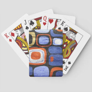 Baraja De Cartas Resumen moderno Aspecto de madera Pastel