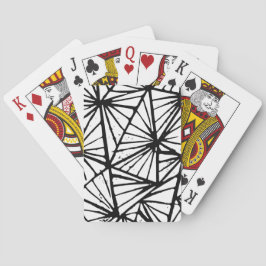 Baraja De Cartas Resumen negro y blanco Triángulos de corte de ling