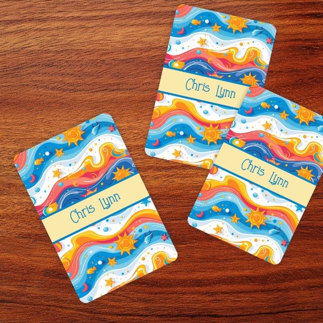 Baraja De Cartas Resumen Ocean Beach Thaves Waves Fish Sun (Subido por el creador)