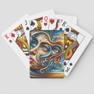 Baraja De Cartas Resumen Paisaje de ensueño Serenidad oceánica y Ma