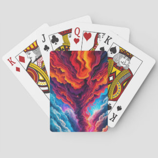 Baraja De Cartas Resumen relámpago de una tormenta colorida