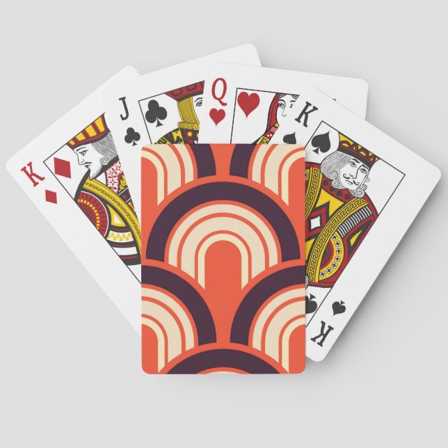Baraja De Cartas Resumen retro de los cincuenta (Reverso)
