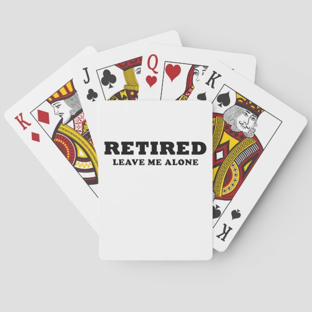 Baraja De Cartas Retirado déjeme solo (Reverso)