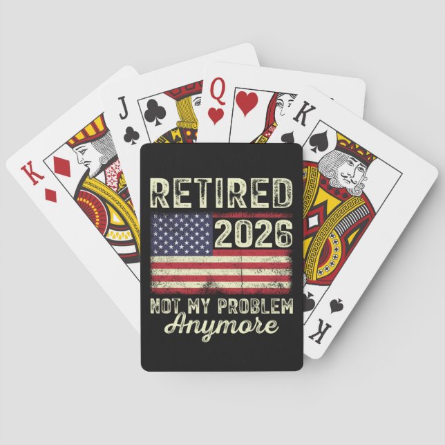 Baraja De Cartas Retired 2026 Not My Problem Anymore (Reverso)
